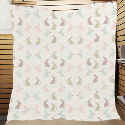 Bunny Pattern Print Design 05 Premium Quilt