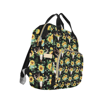 Sunflower Pattern Print Design SF08 Diaper Bag Backpack