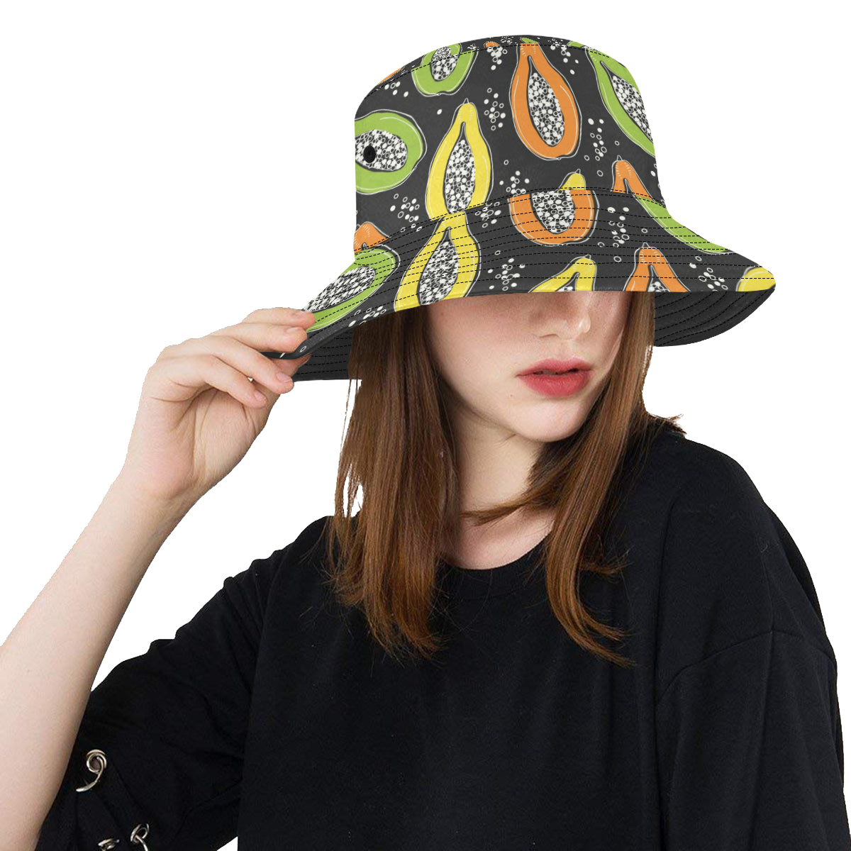 Papaya Pattern Print Design PP05 Unisex Bucket Hat