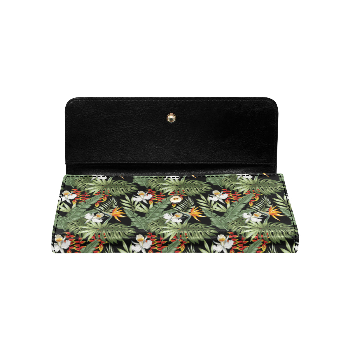 Bird Of Paradise Pattern Print Design 02 Women's Trifold Wallet