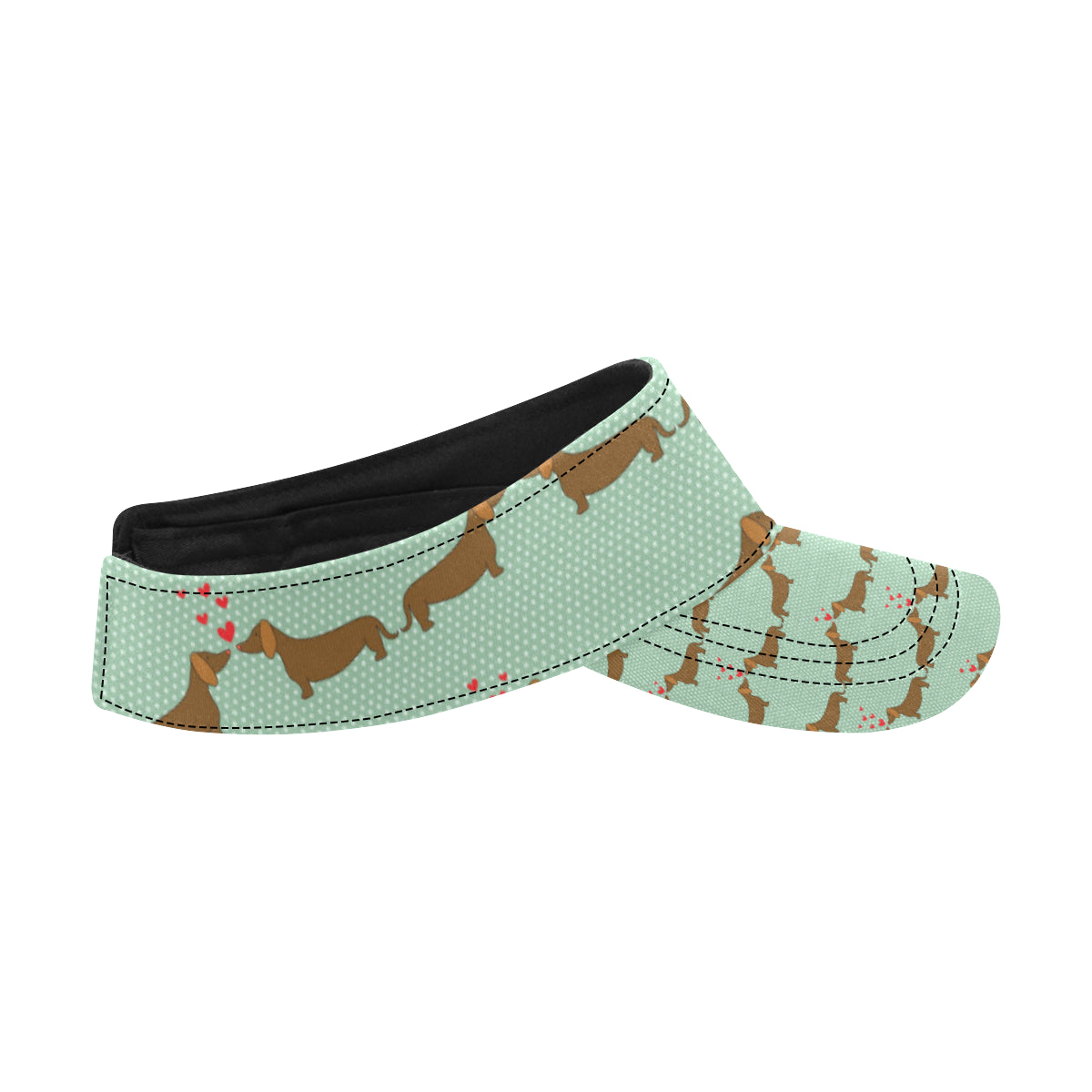 Dachshund Pattern Print Design 02 Unisex Sun Visor