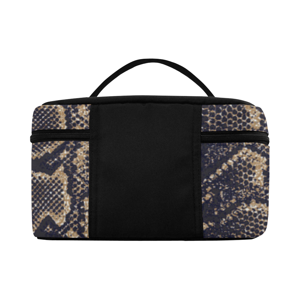 Snake Skin Pattern Print Makeup Bag