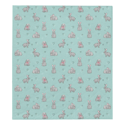 Bunny Pattern Print Design 02 Premium Quilt