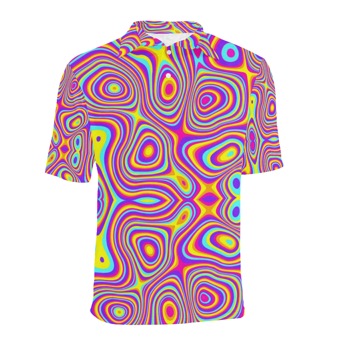 Liquid Pattern Print Design 06 Men Polo Shirt