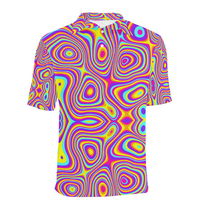 Liquid Pattern Print Design 06 Men Polo Shirt