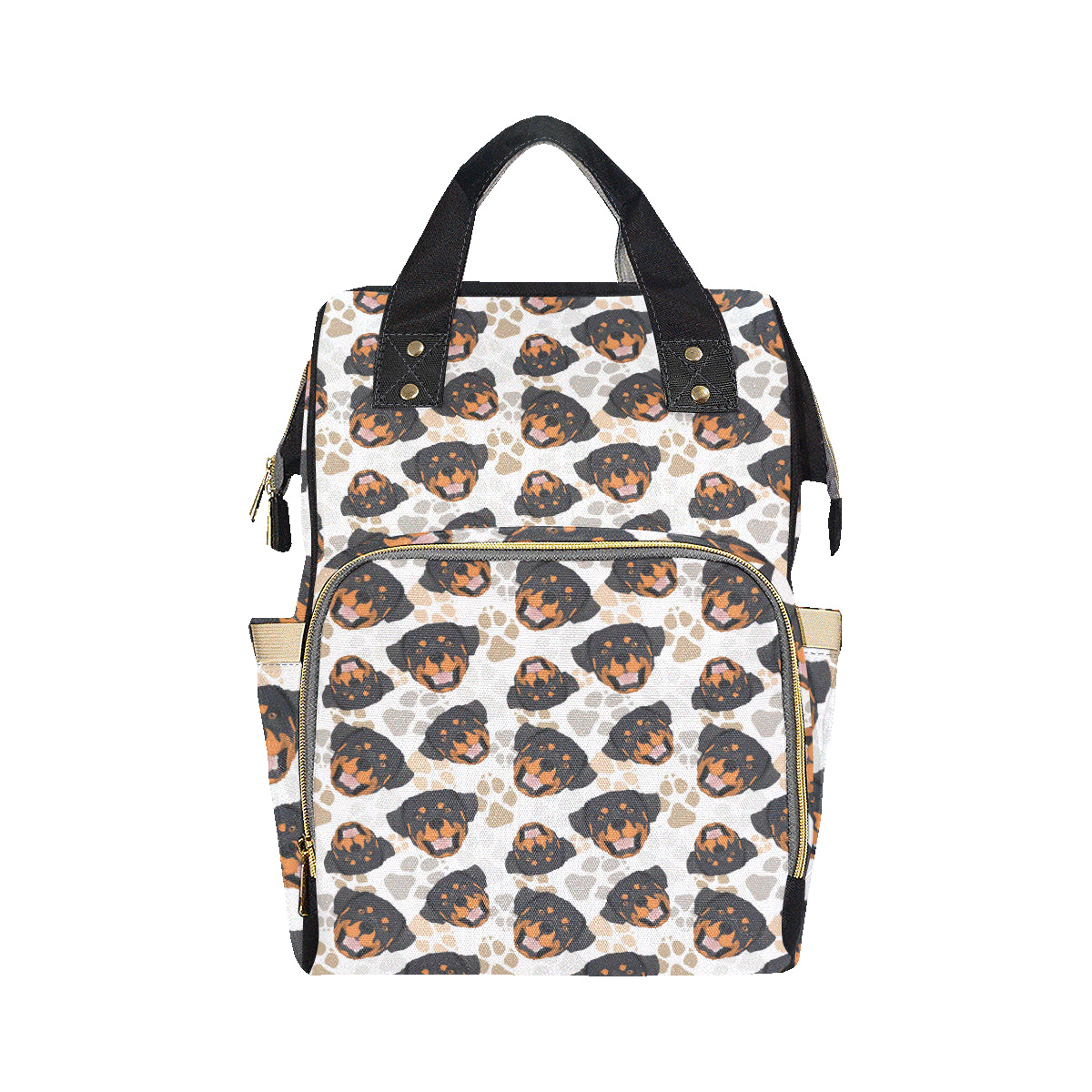 Rottweiler Pattern Print Design A03 Diaper Bag Backpack