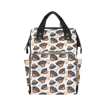 Rottweiler Pattern Print Design A03 Diaper Bag Backpack
