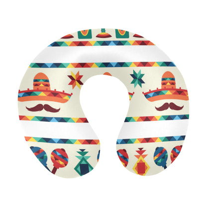 Maracas Mexican Pattern Print Design 01 U-Shaped Travel Neck Pillow