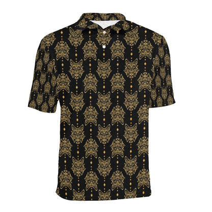 Aztec Wolf Pattern Print Design 04 Men Polo Shirt