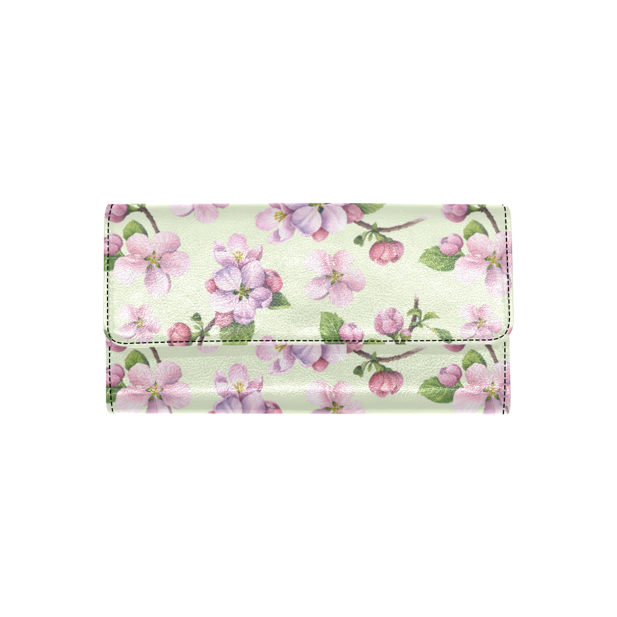 Apple blossom Pattern Print Design AB05 Women's Trifold Wallet