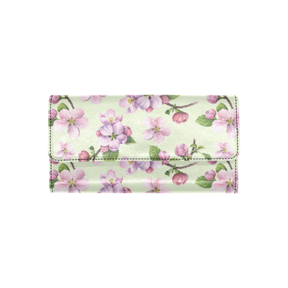 Apple blossom Pattern Print Design AB05 Women's Trifold Wallet
