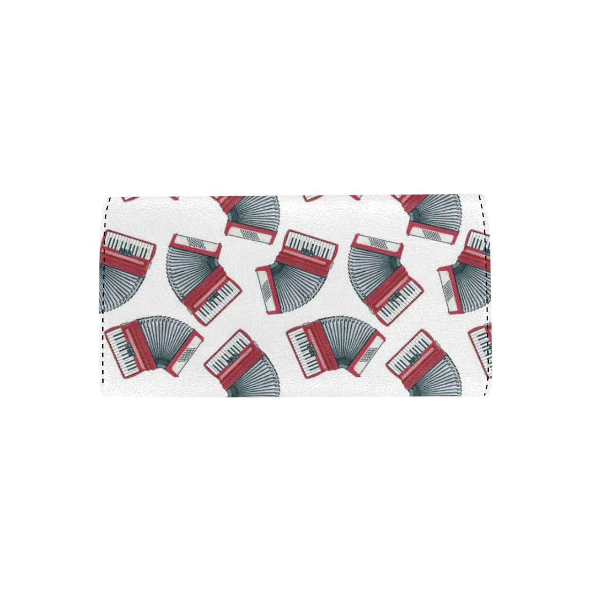 Accordion Pattern Print Design 03 Women's Trifold Wallet
