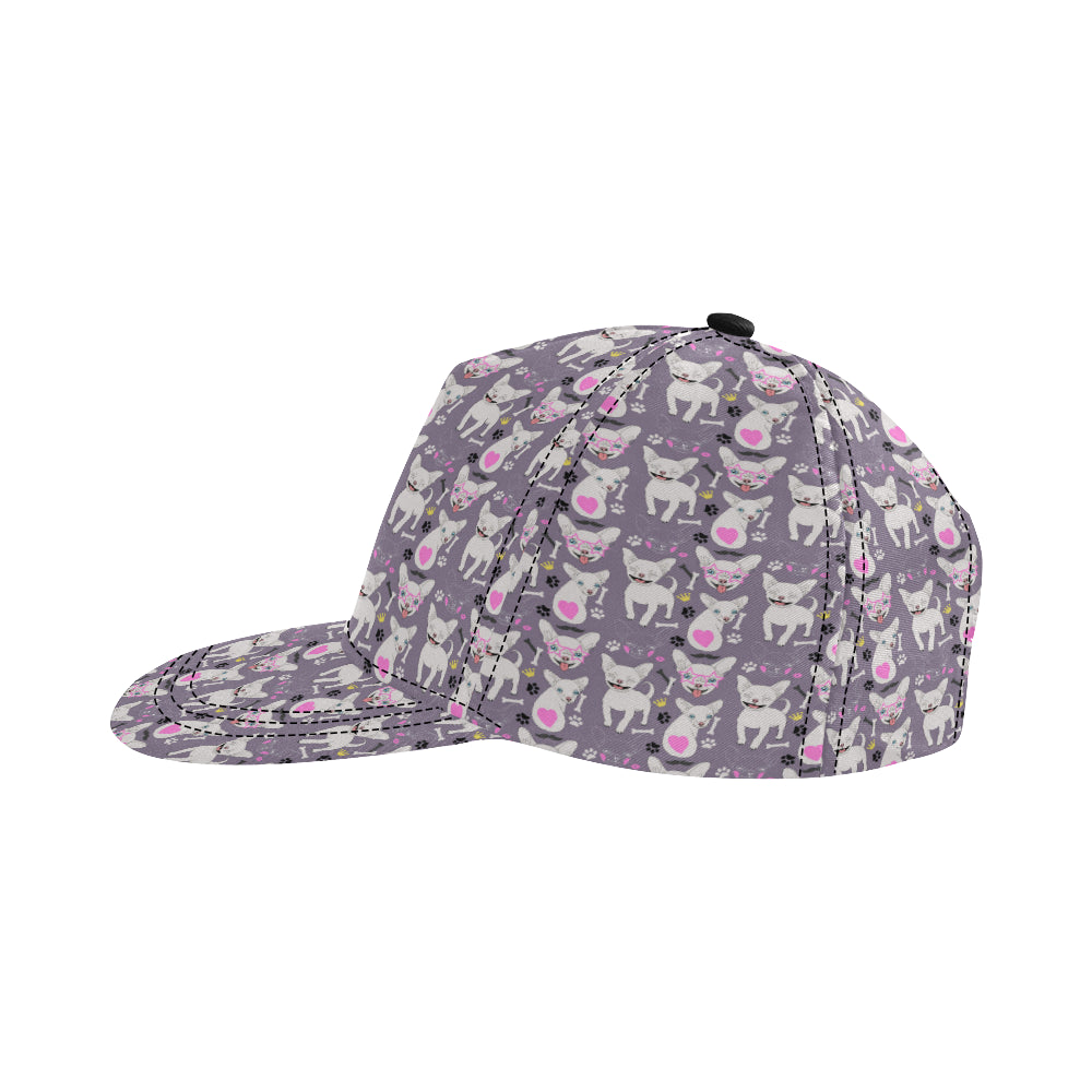 Chihuahua Happy Pattern Snapback Cap