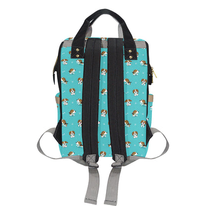 Beagle Pattern Print Design 05 Diaper Bag Backpack