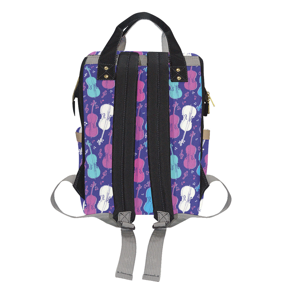 Cello Pattern Print Design 01 Diaper Bag Backpack