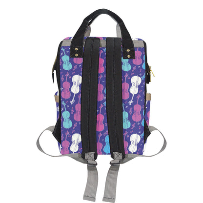 Cello Pattern Print Design 01 Diaper Bag Backpack
