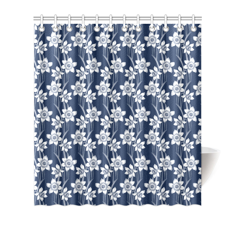 Daffodils Pattern Print Design DF09 Shower Curtain