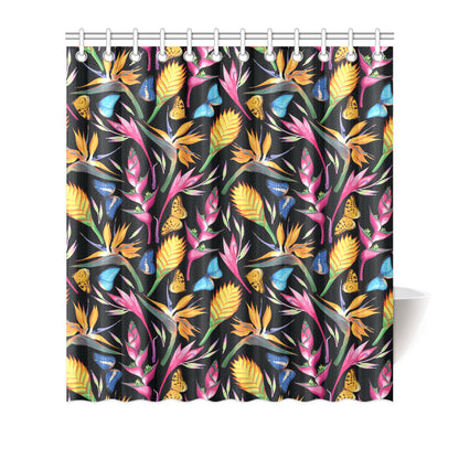 Tropical Flower Pattern Print Design TF016 Shower Curtain
