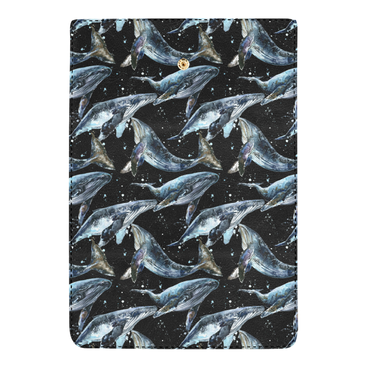 Humpback Whale Pattern Print Design 01 Women's Trifold Wallet