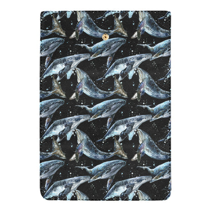 Humpback Whale Pattern Print Design 01 Women's Trifold Wallet