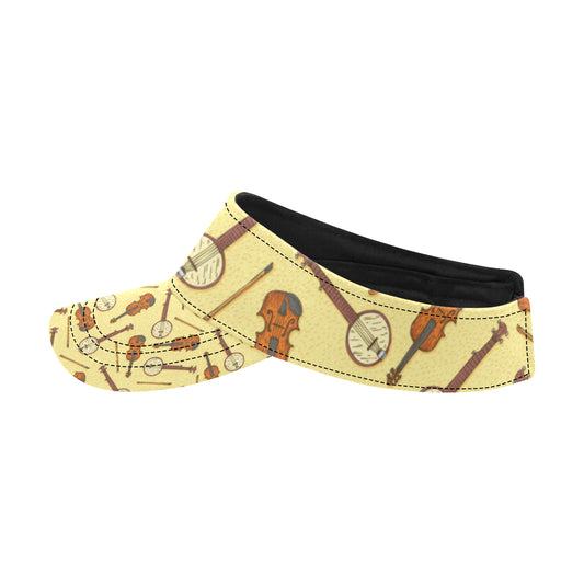 Banjo Violin Pattern Print Design 01 Unisex Sun Visor
