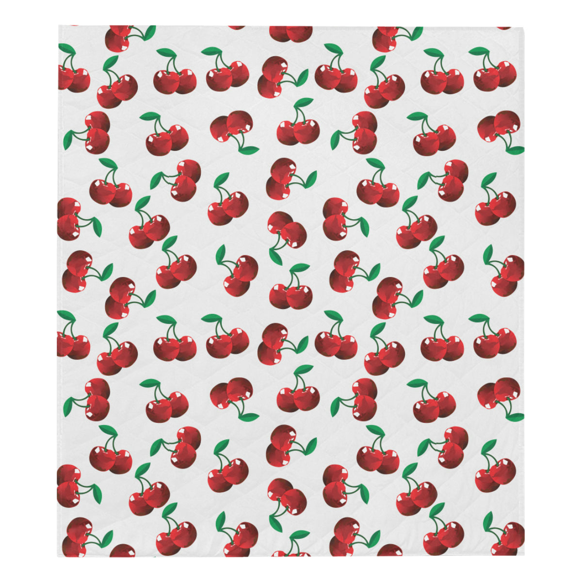 Cherry Pattern Print Design 01 Premium Quilt