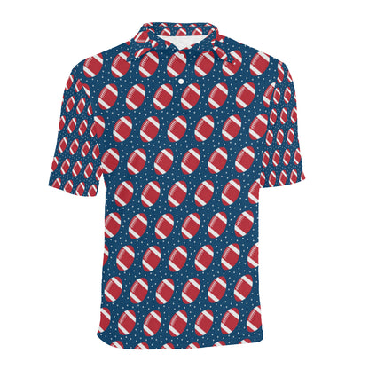 American Football Star Design Pattern Men Polo Shirt