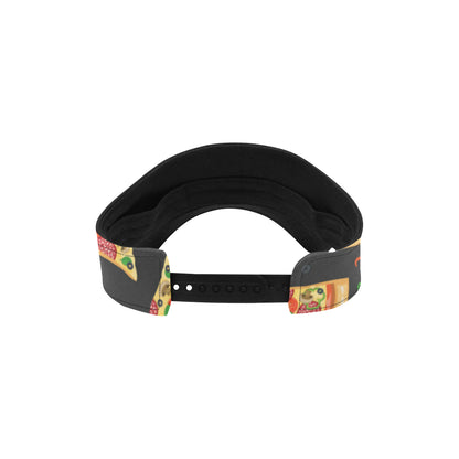 Pizza Pattern Print Design A02 Unisex Sun Visor
