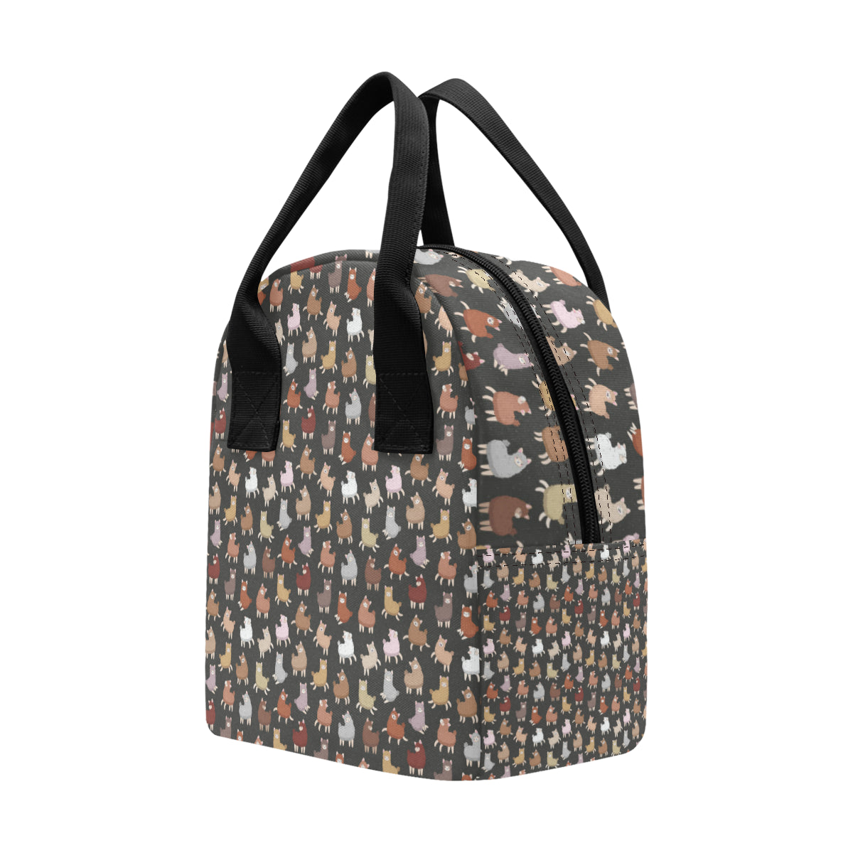 Alpaca Cute Design Themed Print Insulated Lunch Bag