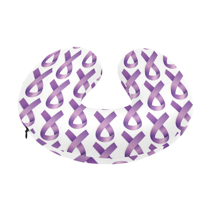 Pancreatic cancer Pattern Print Design A01 U-Shaped Travel Neck Pillow