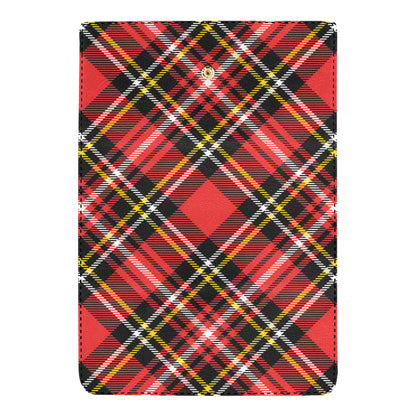 Plaid Red Pattern Print Design A03 Women's Trifold Wallet