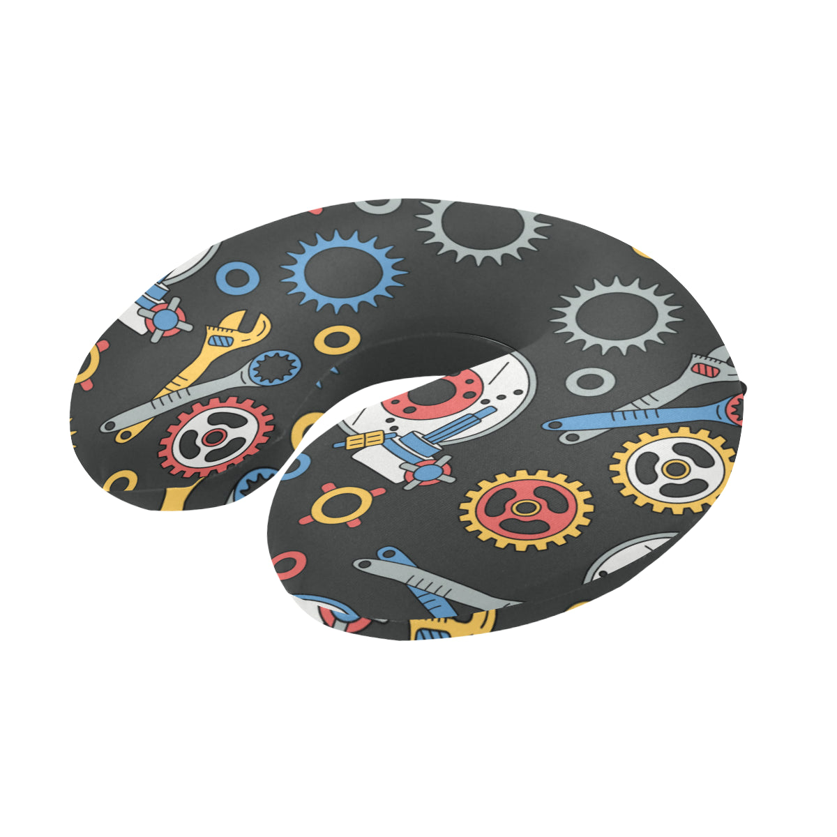 Mechanic Pattern Print Design 01 U-Shaped Travel Neck Pillow