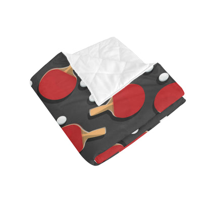 Ping Pong Pattern Print Design A05 Premium Quilt