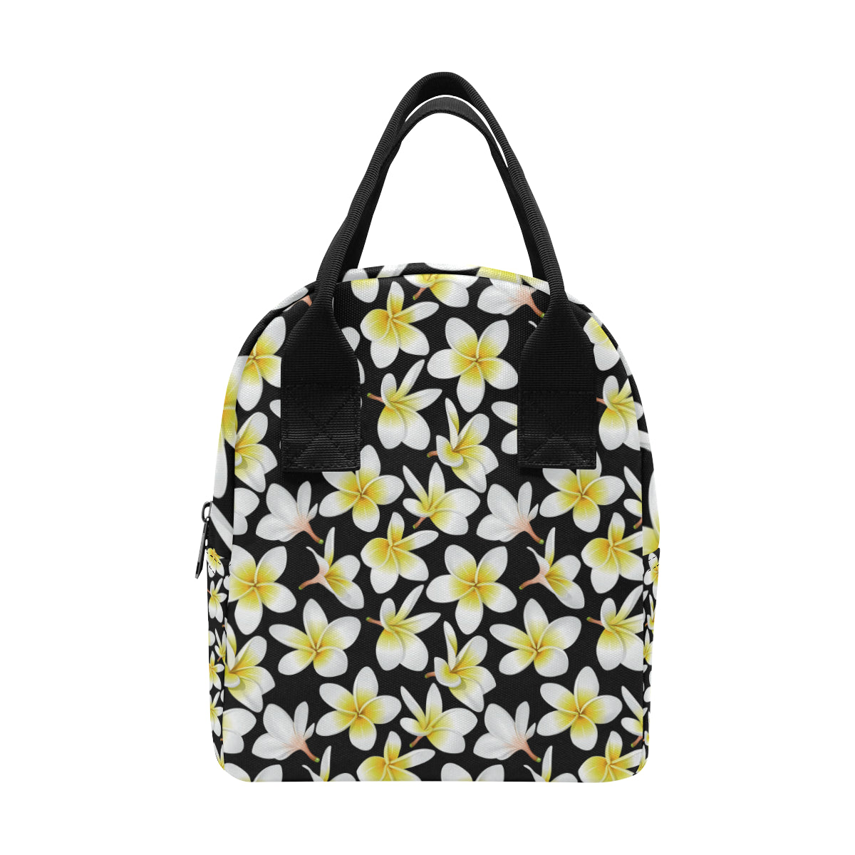 Yellow Plumeria Hawaiian Flowers Insulated Lunch Bag