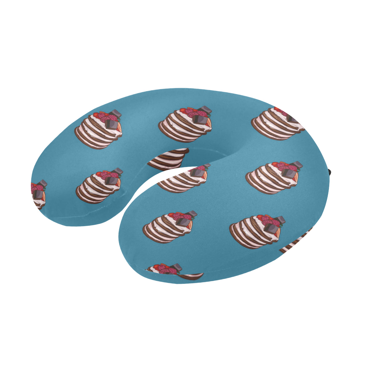 Pancake Pattern Print Design A03 U-Shaped Travel Neck Pillow