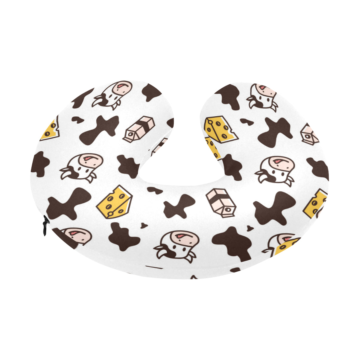 Cow Pattern Print Design 06 U-Shaped Travel Neck Pillow