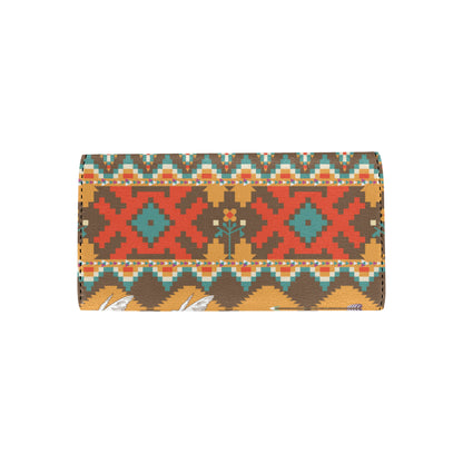 Native Pattern Print Design A01 Women's Trifold Wallet