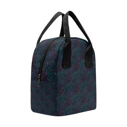 Boho Floral Mandala Insulated Lunch Bag