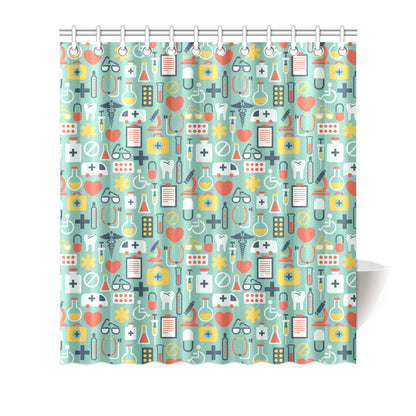 Medical Pattern Print Design 02 Shower Curtain