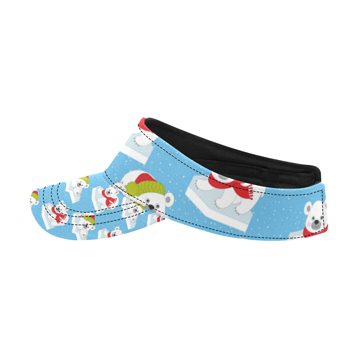 Polar Bear Pattern Print Design PB06 Unisex Sun Visor