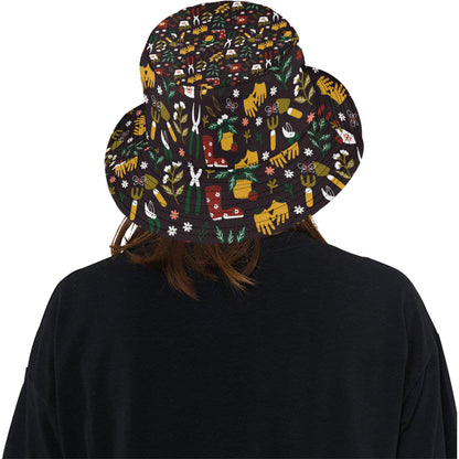 Gardening Pattern Print Design G05 Unisex Bucket Hat