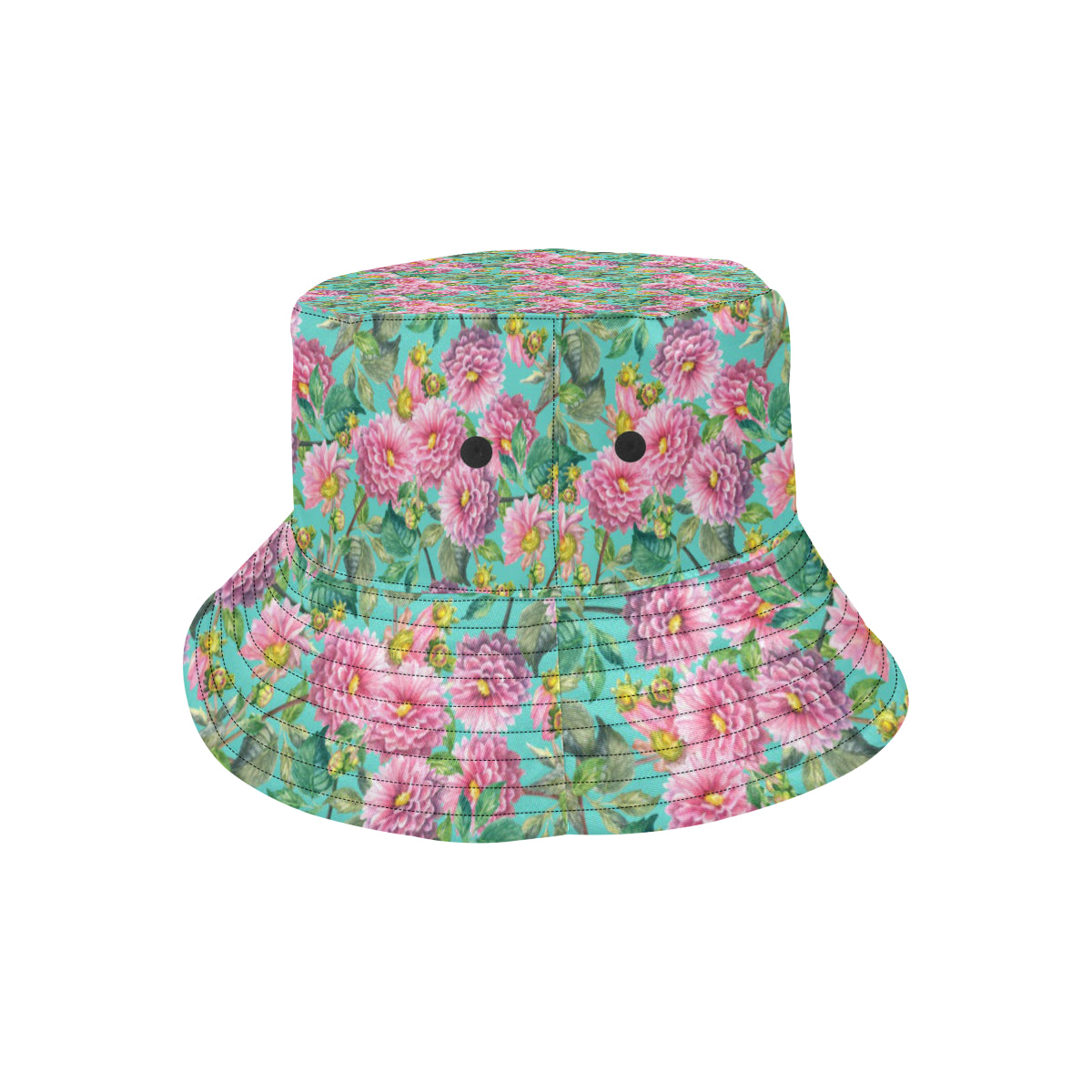 Dahlia Pattern Print Design DH07 Unisex Bucket Hat