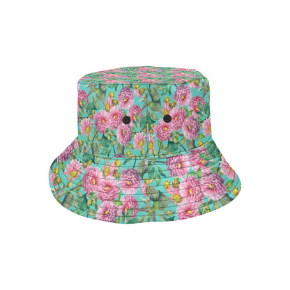 Dahlia Pattern Print Design DH07 Unisex Bucket Hat