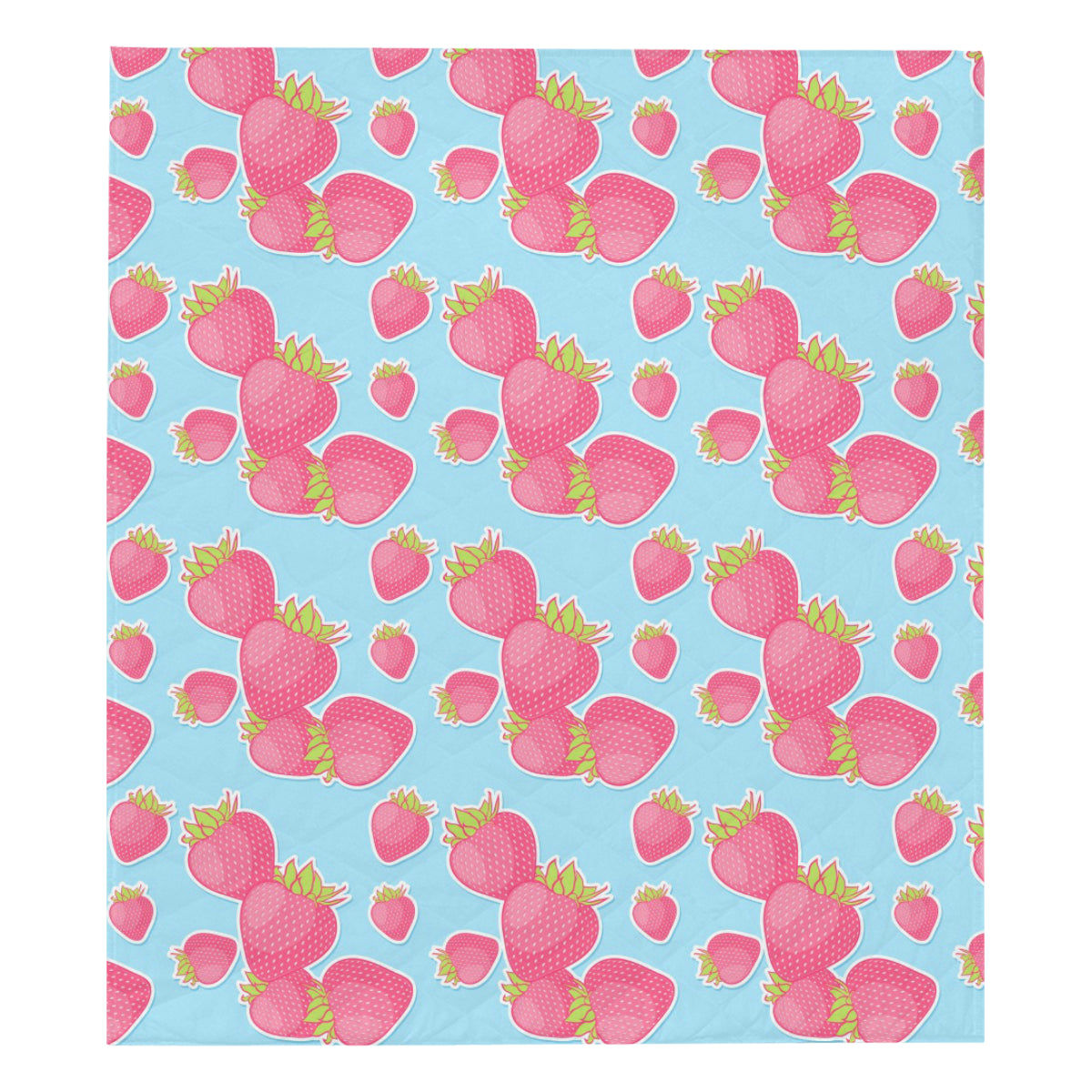 Strawberry Pattern Print Design SB04 Premium Quilt