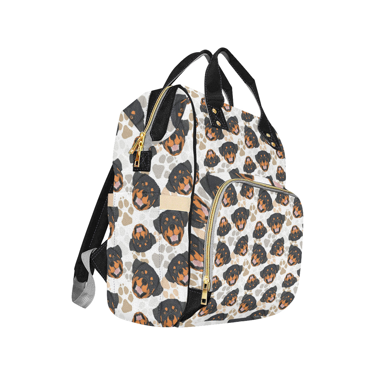 Rottweiler Pattern Print Design A03 Diaper Bag Backpack