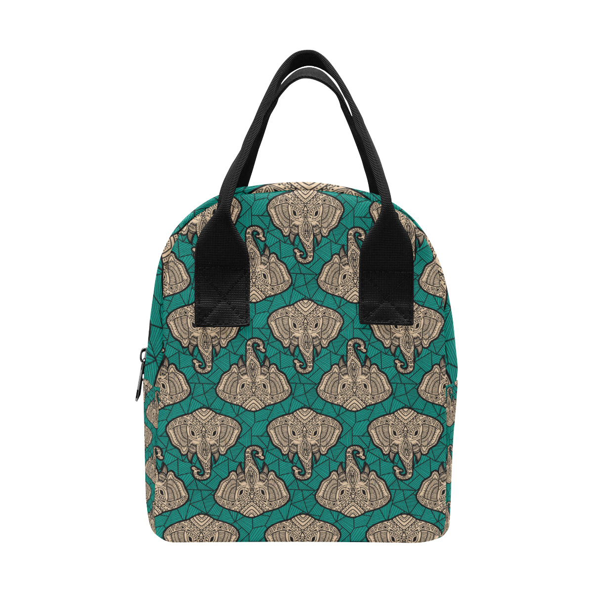Boho Head Elephant Insulated Lunch Bag