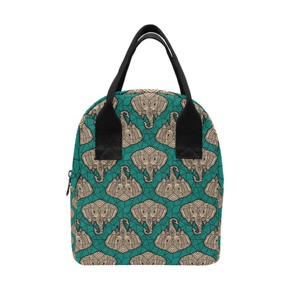 Boho Head Elephant Insulated Lunch Bag