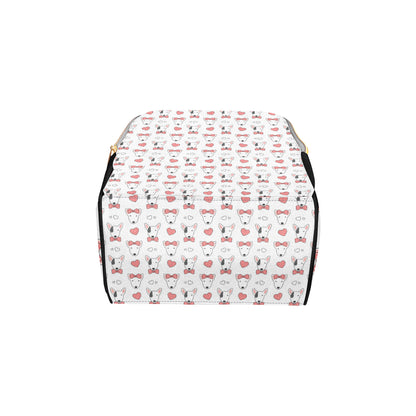 Bull Terriers Pattern Print Design 08 Diaper Bag Backpack