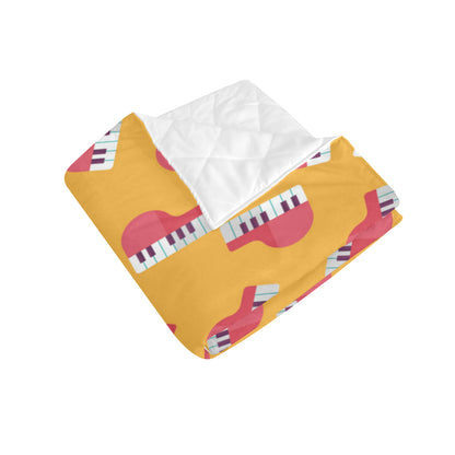 Piano Pattern Print Design 02 Premium Quilt