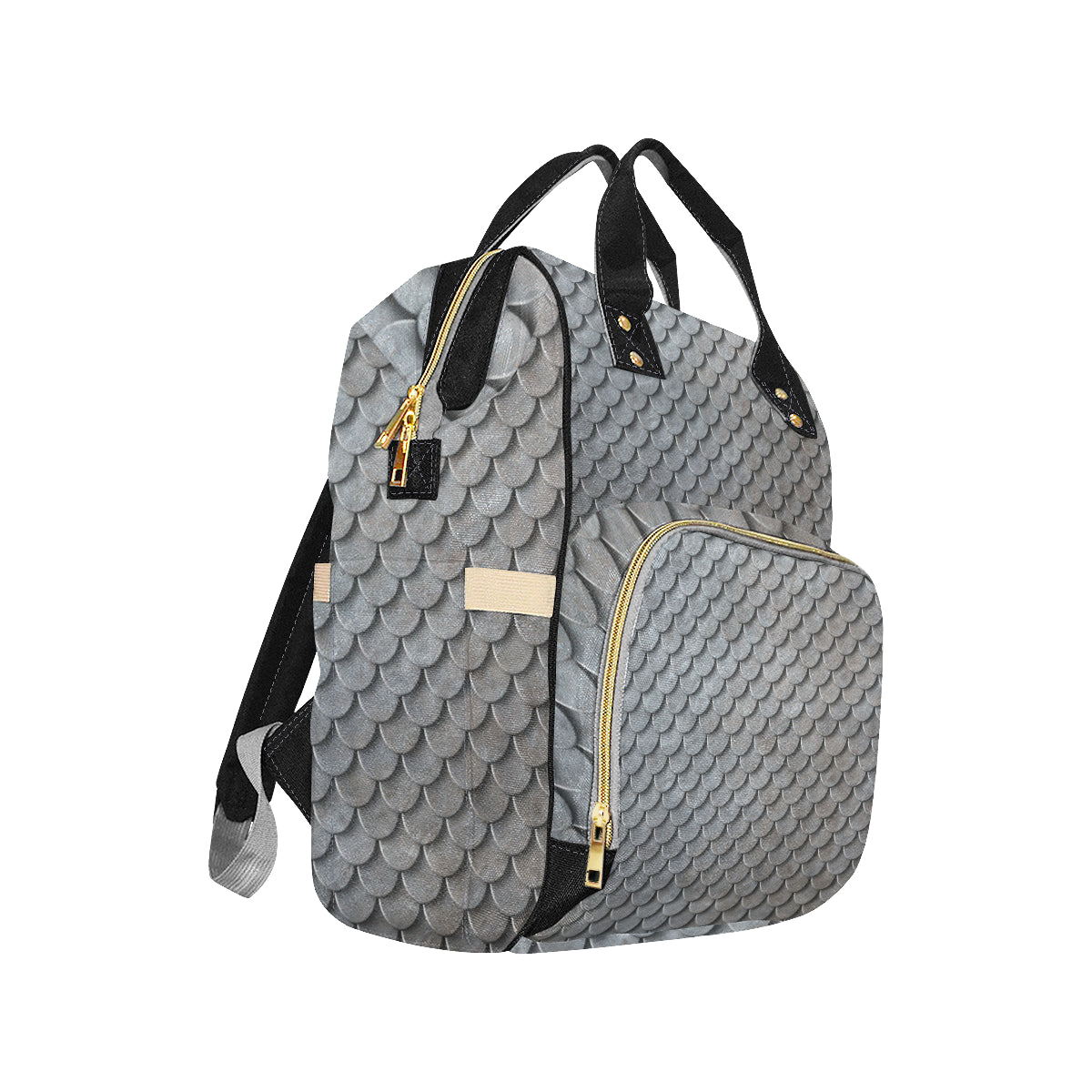 Armor Scales Pattern Print Design 03 Diaper Bag Backpack